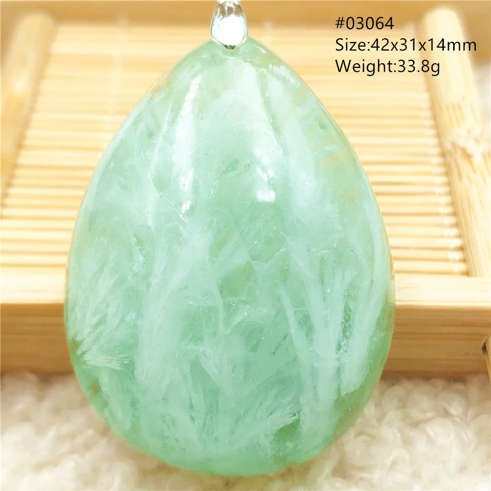 Natural Blue Green Feather Fluorite Quartz Pendant Necklace Jewelry Fashion Gift Women Water Drop Colorful Angel Fluorite AAAAA - Image 69
