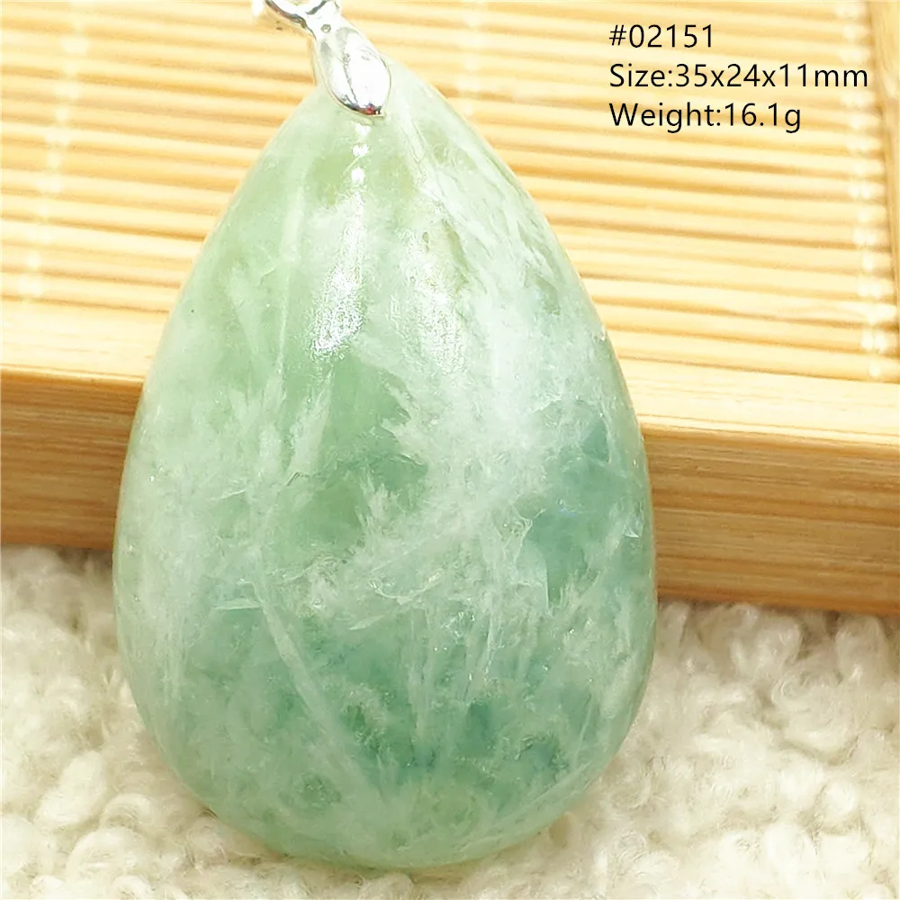 Natural Blue Green Feather Fluorite Quartz Pendant Necklace Jewelry Fashion Gift Women Water Drop Colorful Angel Fluorite AAAAA - Image 35