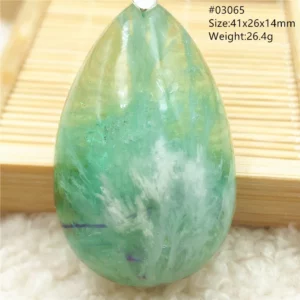 Natural Blue Green Feather Fluorite Quartz Pendant Necklace Jewelry Fashion Gift Women Water Drop Colorful Angel Fluorite AAAAA - Image 70