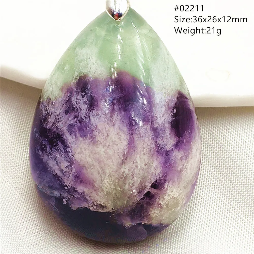 Natural Blue Green Feather Fluorite Quartz Pendant Necklace Jewelry Fashion Gift Women Water Drop Colorful Angel Fluorite AAAAA - Image 36