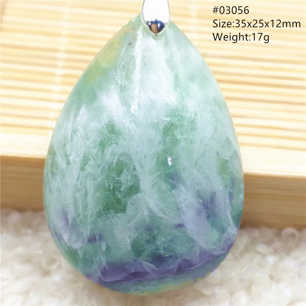 Natural Blue Green Feather Fluorite Quartz Pendant Necklace Jewelry Fashion Gift Women Water Drop Colorful Angel Fluorite AAAAA - Image 65