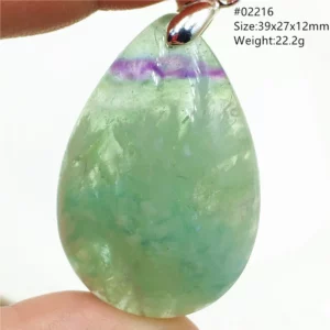 Natural Blue Green Feather Fluorite Quartz Pendant Necklace Jewelry Fashion Gift Women Water Drop Colorful Angel Fluorite AAAAA - Image 9