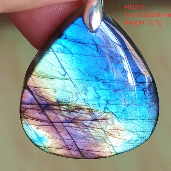 Natural Blue Labradorite Bead Necklace, AAAAA