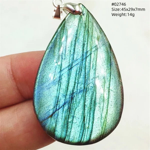 Natural Blue Labradorite Bead Necklace, AAAAA