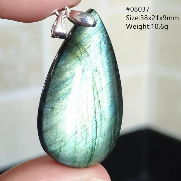 Natural Blue Labradorite Bead Necklace, AAAAA