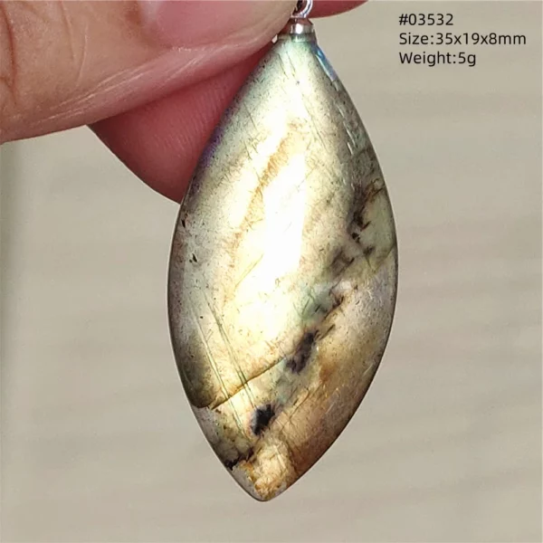 Natural Blue Labradorite Bead Necklace, AAAAA