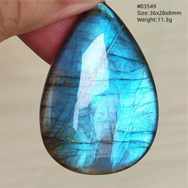 Natural Blue Labradorite Bead Pendant Necklace Women Men Labradorite Fashion Beads Jewelry AAAAA