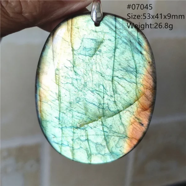 Natural Blue Labradorite Bead Necklace, AAAAA