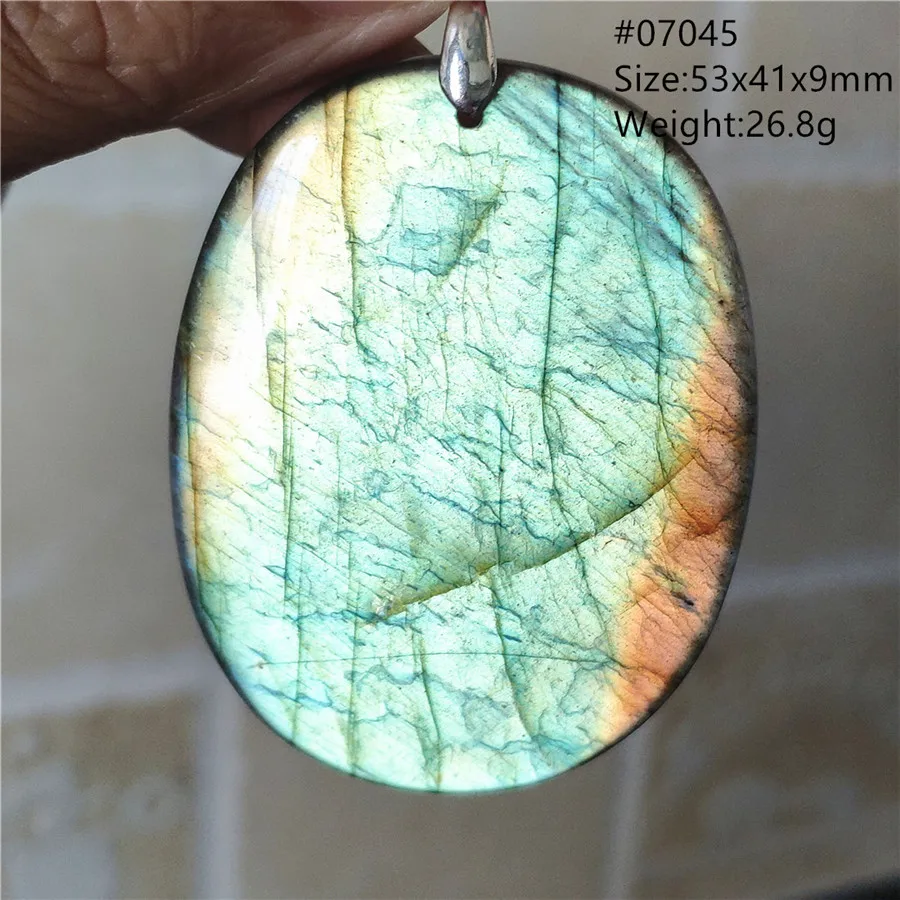 Natural Blue Labradorite Bead Necklace, AAAAA - Image 7