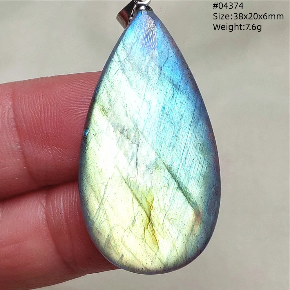 Natural Blue Labradorite Bead Pendant Necklace Women Men Labradorite Fashion Beads Jewelry AAAAA - Image 13