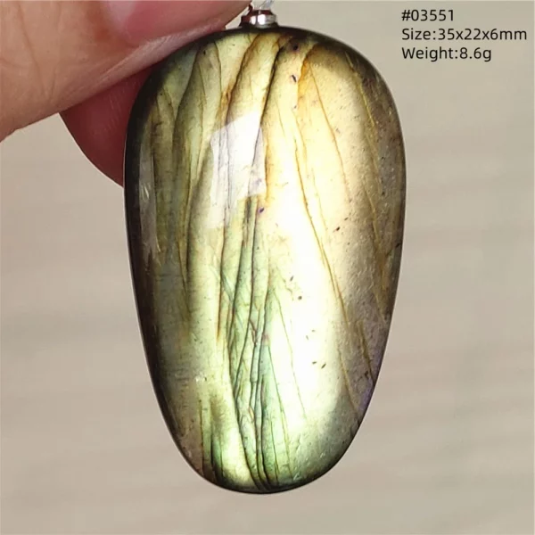 Natural Blue Labradorite Bead Pendant Necklace Women Men Labradorite Fashion Beads Jewelry AAAAA
