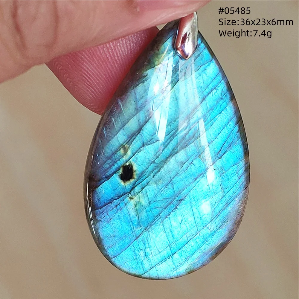 Natural Blue Labradorite Bead Pendant Necklace Women Men Labradorite Fashion Beads Jewelry AAAAA - Image 62