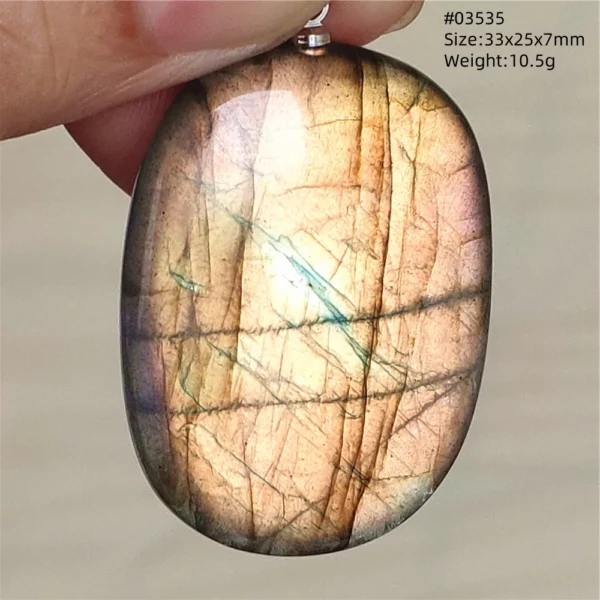 Natural Blue Labradorite Bead Necklace, AAAAA