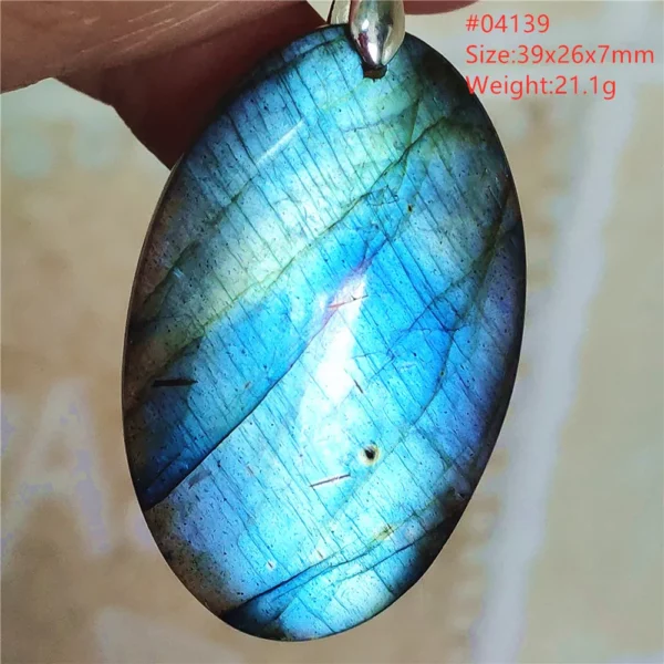 Natural Blue Labradorite Bead Necklace, AAAAA