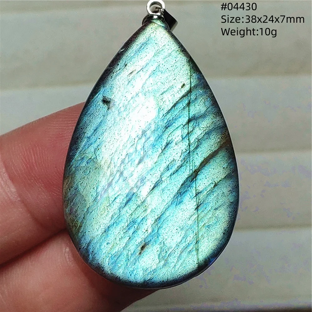 Natural Blue Labradorite Bead Necklace, AAAAA - Image 25