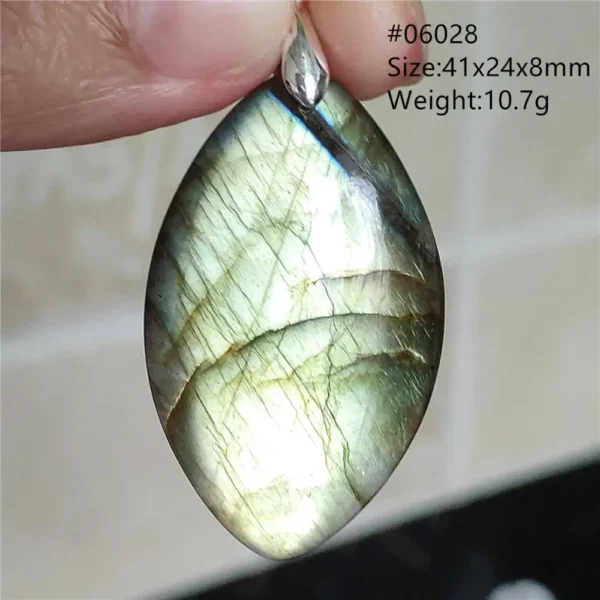 Natural Blue Labradorite Bead Necklace, AAAAA