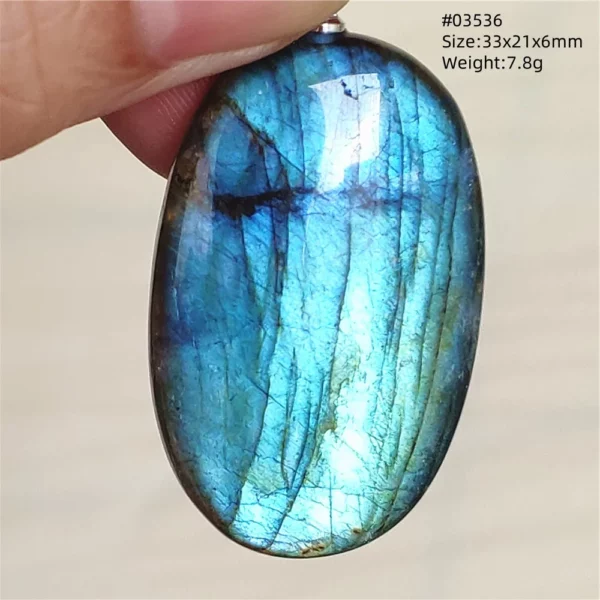 Natural Blue Labradorite Bead Necklace, AAAAA