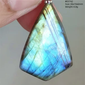 Natural Blue Labradorite Bead Pendant Necklace Women Men Labradorite Fashion Beads Jewelry AAAAA - Image 52