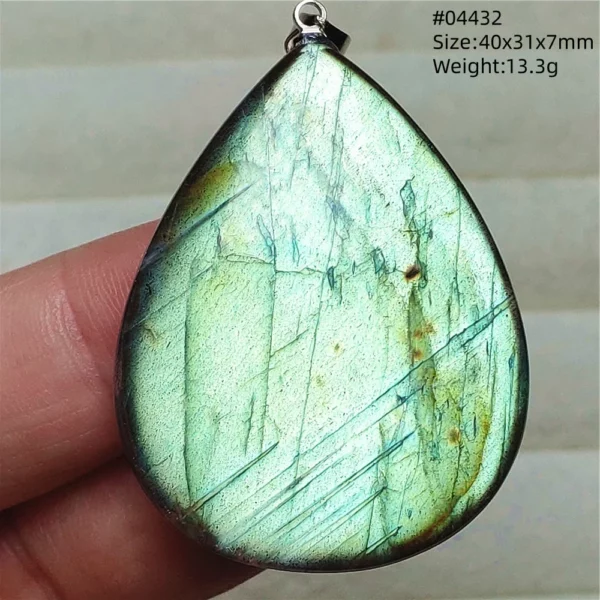 Natural Blue Labradorite Bead Necklace, AAAAA