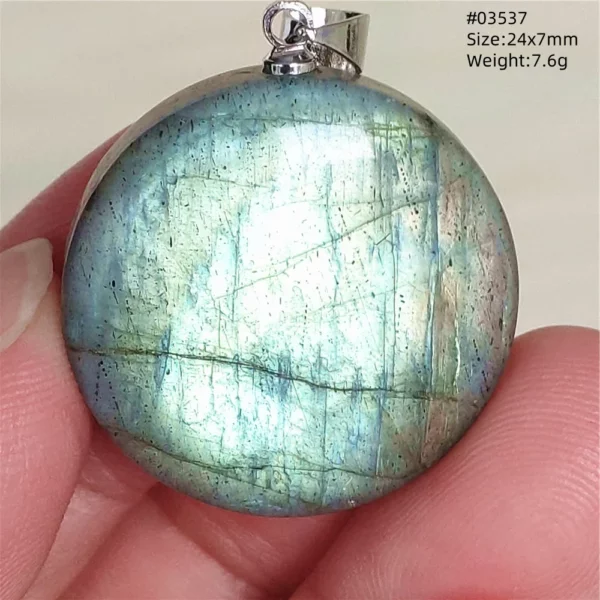 Natural Blue Labradorite Bead Necklace, AAAAA