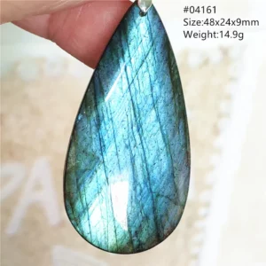 Natural Blue Labradorite Bead Necklace, AAAAA - Image 60
