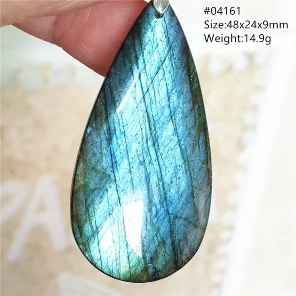 Natural Blue Labradorite Bead Necklace, AAAAA