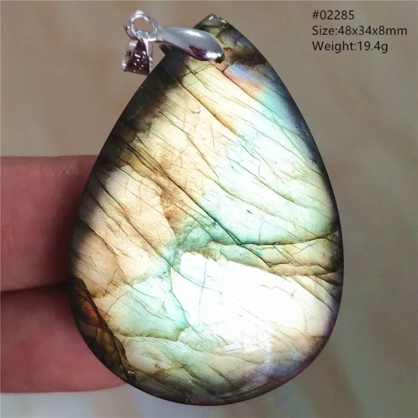 Natural Blue Labradorite Bead Necklace, AAAAA