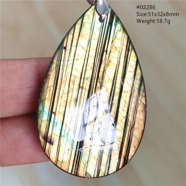 Natural Blue Labradorite Bead Necklace, AAAAA