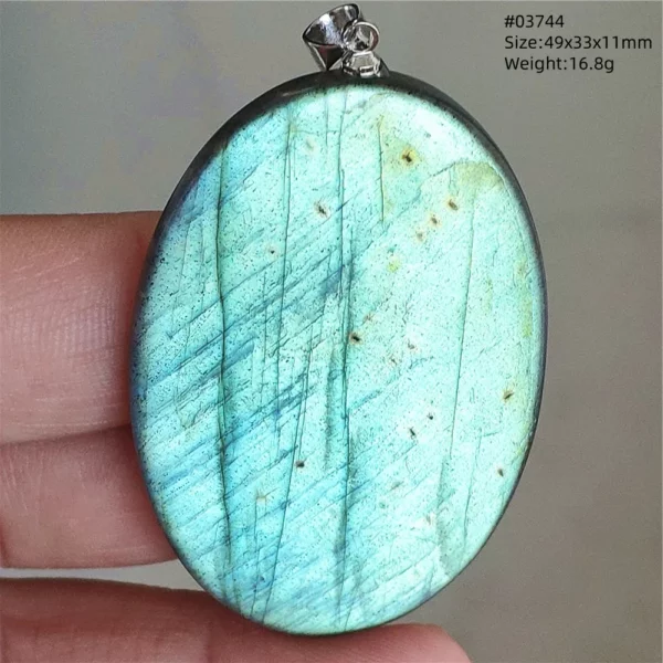 Natural Blue Labradorite Bead Pendant Necklace Women Men Labradorite Fashion Beads Jewelry AAAAA