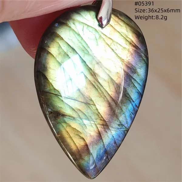 Natural Blue Labradorite Bead Pendant Necklace Women Men Labradorite Fashion Beads Jewelry AAAAA