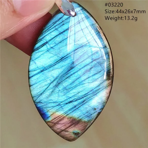 Natural Blue Labradorite Bead Necklace, AAAAA