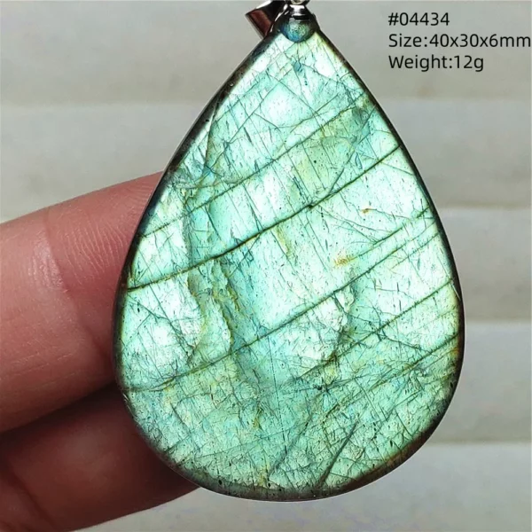 Natural Blue Labradorite Bead Necklace, AAAAA