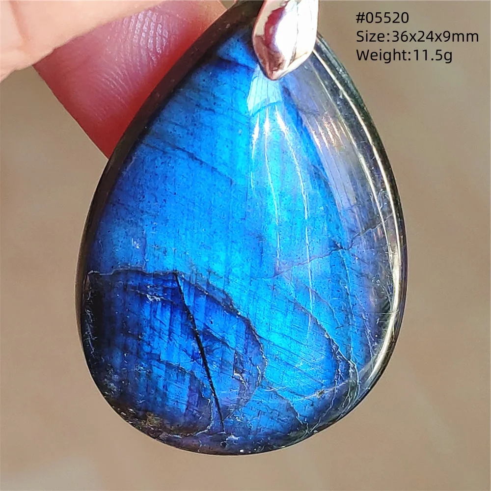 Natural Blue Labradorite Bead Pendant Necklace Women Men Labradorite Fashion Beads Jewelry AAAAA - Image 32