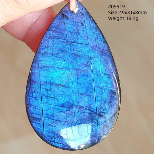 Natural Blue Labradorite Bead Pendant Necklace Women Men Labradorite Fashion Beads Jewelry AAAAA