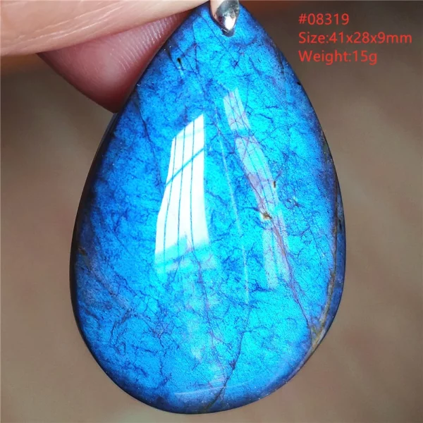 Natural Blue Labradorite Bead Necklace, AAAAA
