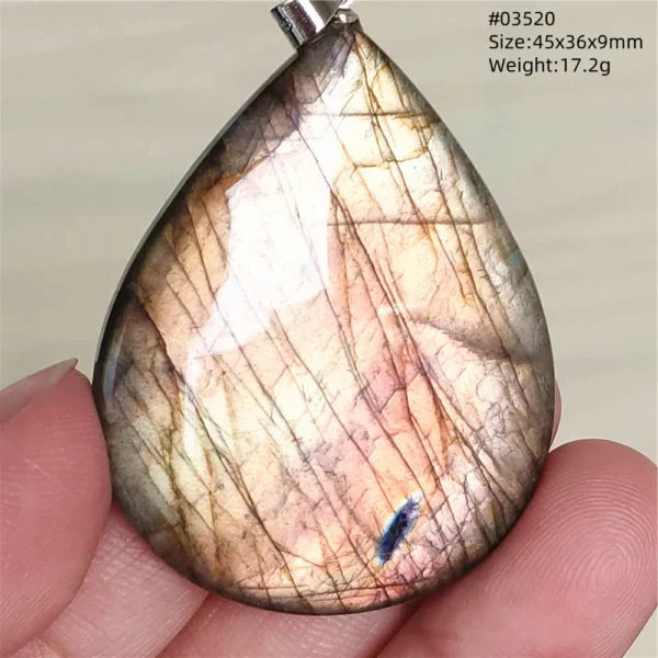 Natural Blue Labradorite Bead Necklace, AAAAA