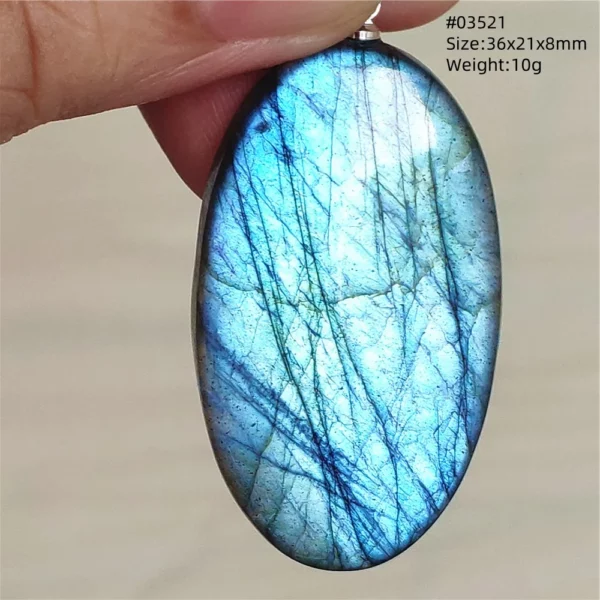 Natural Blue Labradorite Bead Necklace, AAAAA