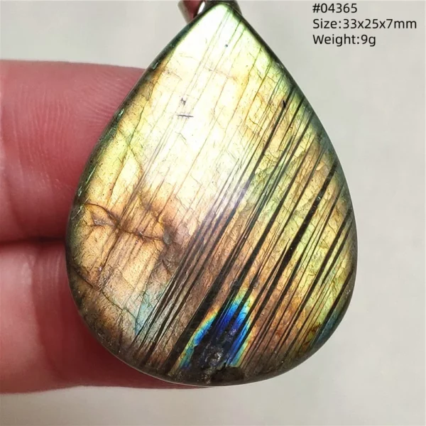 Natural Blue Labradorite Bead Pendant Necklace Women Men Labradorite Fashion Beads Jewelry AAAAA
