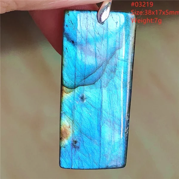 Natural Blue Labradorite Bead Necklace, AAAAA