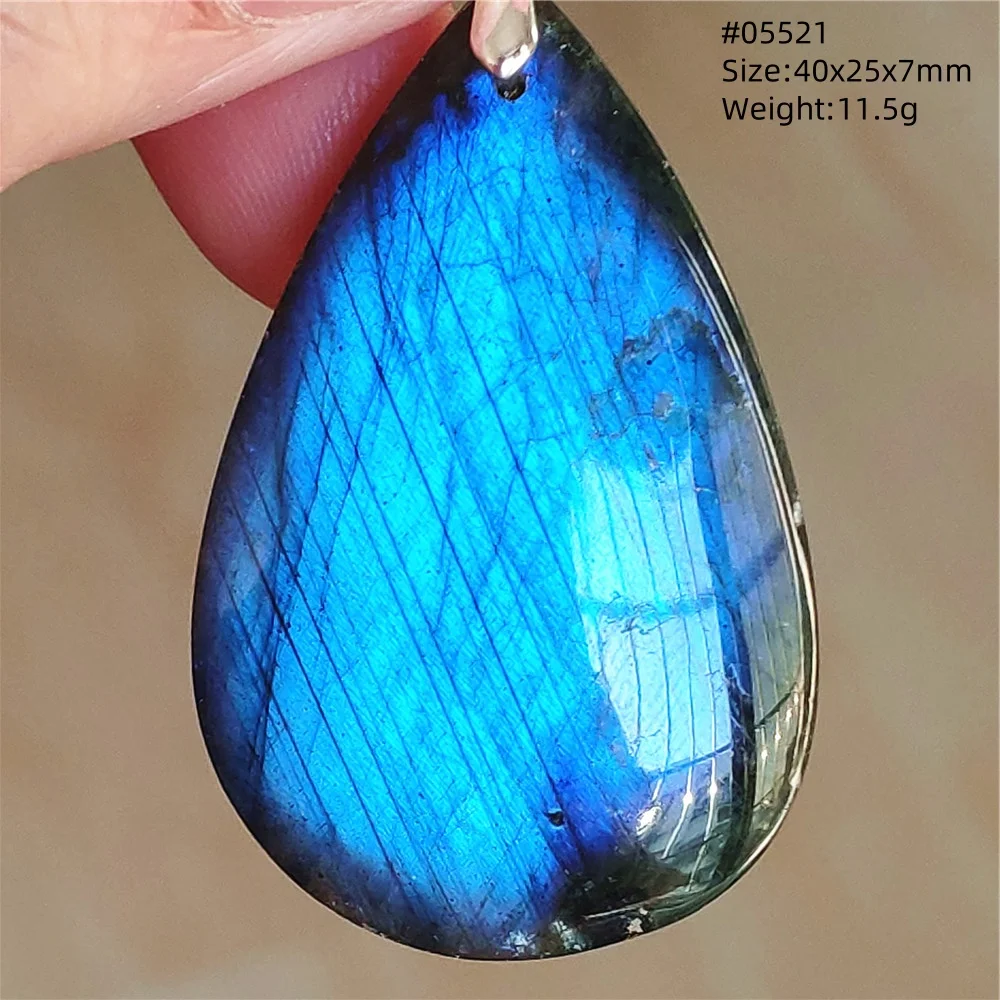 Natural Blue Labradorite Bead Pendant Necklace Women Men Labradorite Fashion Beads Jewelry AAAAA - Image 31