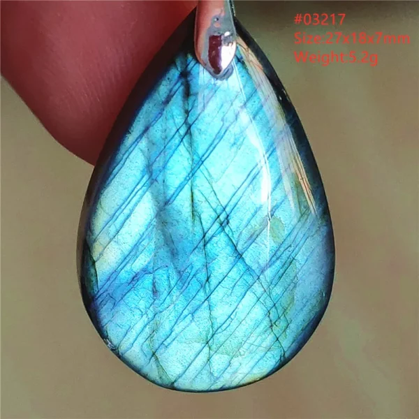 Natural Blue Labradorite Bead Necklace, AAAAA
