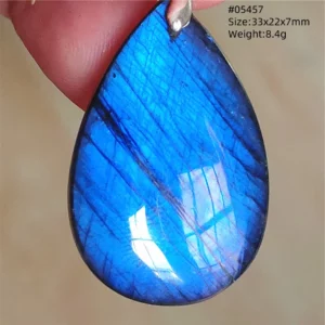 Natural Blue Labradorite Bead Pendant Necklace Women Men Labradorite Fashion Beads Jewelry AAAAA - Image 5