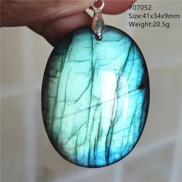 Natural Blue Labradorite Bead Necklace, AAAAA