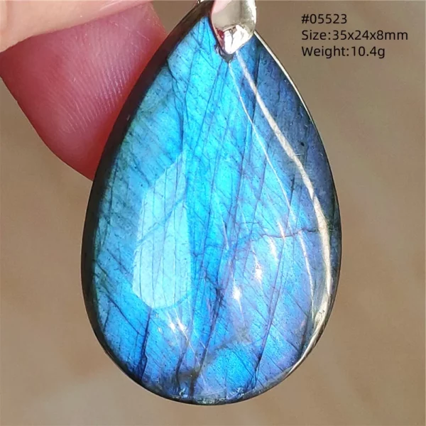 Natural Blue Labradorite Bead Pendant Necklace Women Men Labradorite Fashion Beads Jewelry AAAAA
