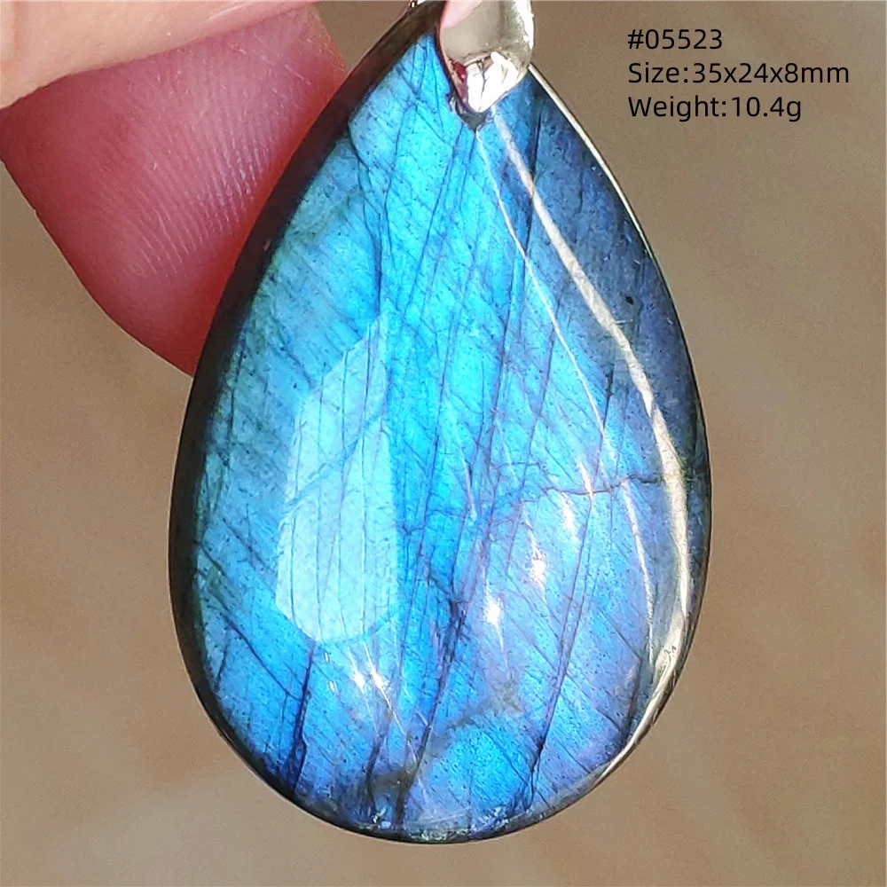 Natural Blue Labradorite Bead Pendant Necklace Women Men Labradorite Fashion Beads Jewelry AAAAA - Image 33