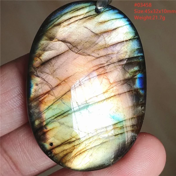 Natural Blue Labradorite Bead Necklace, AAAAA