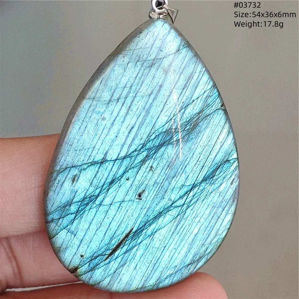 Natural Blue Labradorite Bead Pendant Necklace Women Men Labradorite Fashion Beads Jewelry AAAAA - Image 64