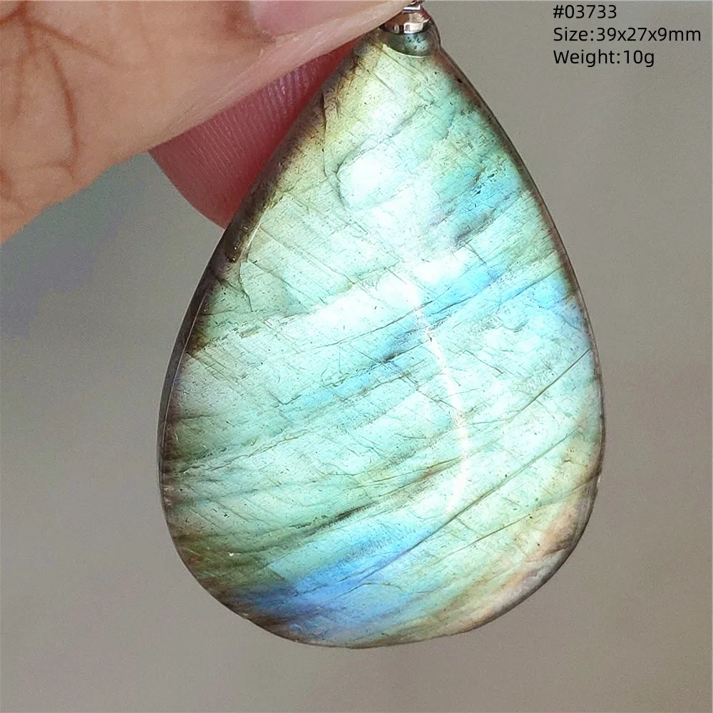 Natural Blue Labradorite Bead Pendant Necklace Women Men Labradorite Fashion Beads Jewelry AAAAA - Image 58