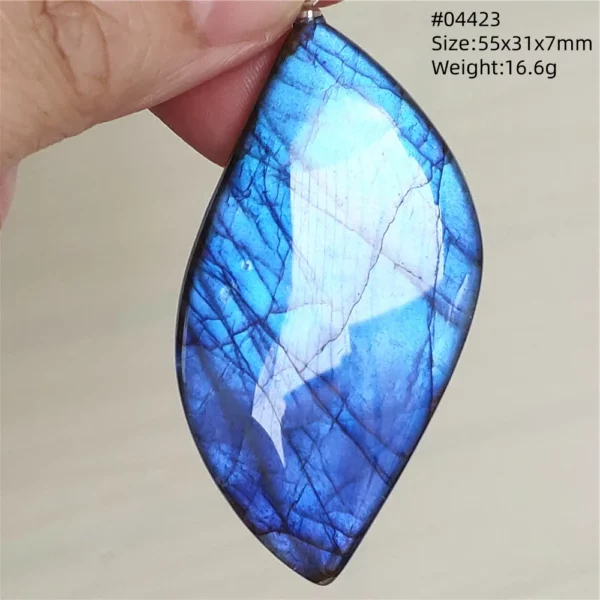 Natural Blue Labradorite Bead Necklace, AAAAA