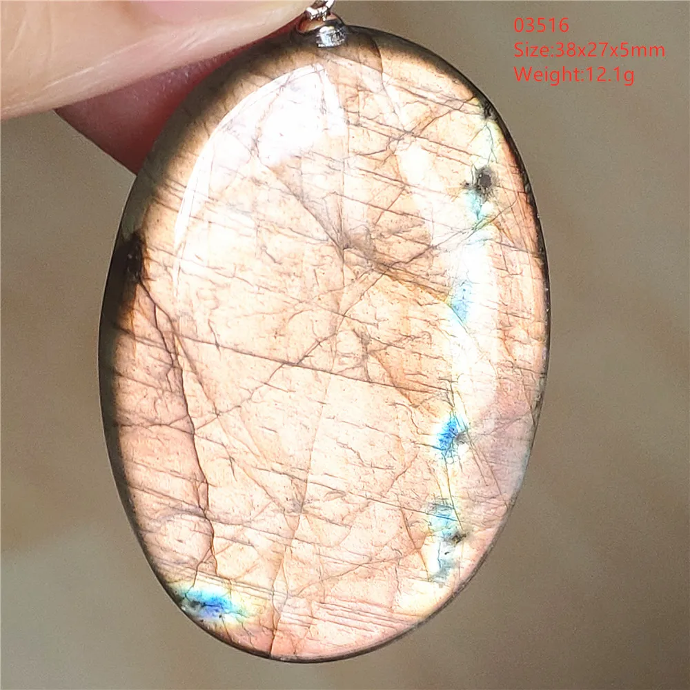 Natural Blue Labradorite Bead Necklace, AAAAA - Image 68
